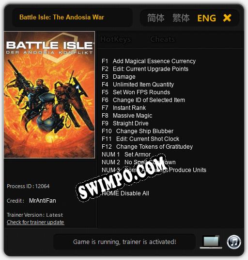 Battle Isle: The Andosia War: Трейнер +15 [v1.1]