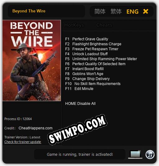 Beyond The Wire: Трейнер +11 [v1.3]