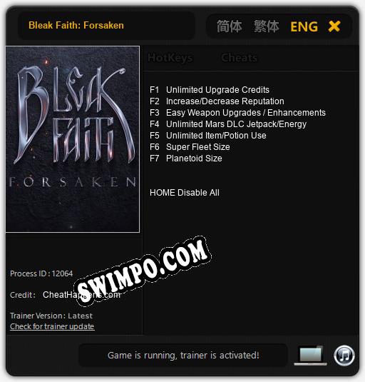 Bleak Faith: Forsaken: Трейнер +7 [v1.7]
