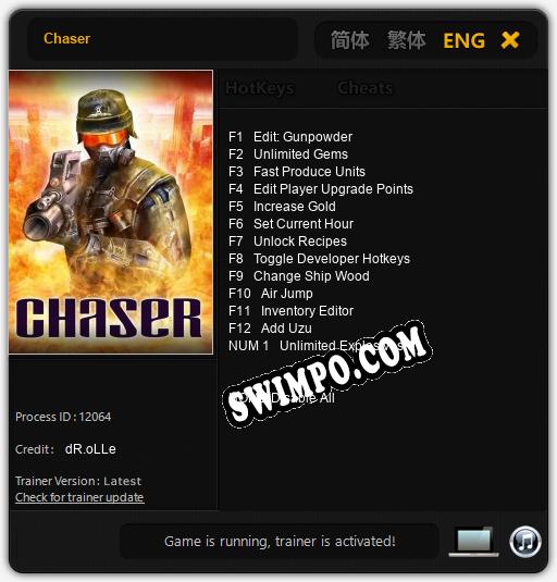 Chaser: ТРЕЙНЕР И ЧИТЫ (V1.0.53)