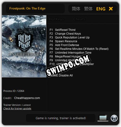 Frostpunk: On The Edge: Трейнер +10 [v1.8]