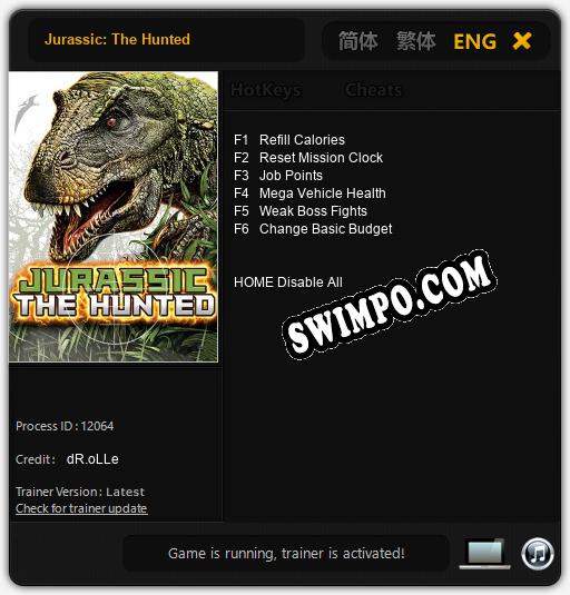 Jurassic: The Hunted: Читы, Трейнер +6 [dR.oLLe]