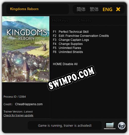 Kingdoms Reborn: Читы, Трейнер +6 [CheatHappens.com]