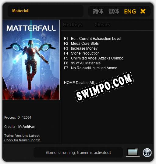 Matterfall: Читы, Трейнер +7 [MrAntiFan]