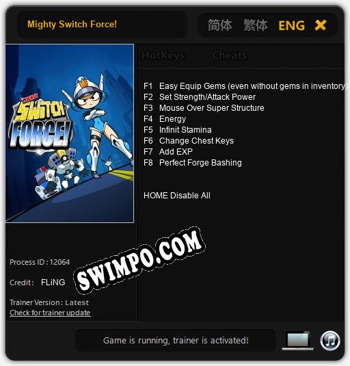 Трейнер для Mighty Switch Force! [v1.0.6]