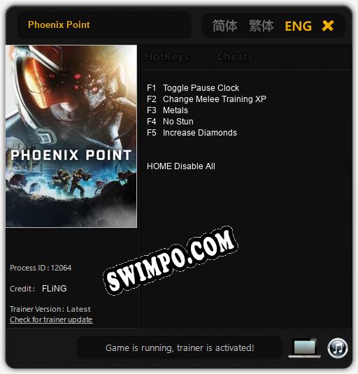 Phoenix Point: Читы, Трейнер +5 [FLiNG]