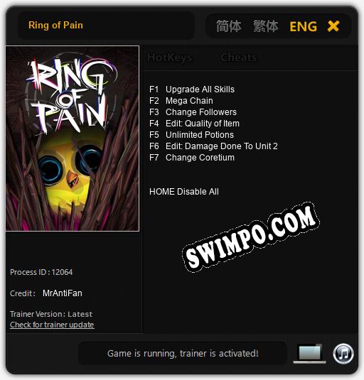 Трейнер для Ring of Pain [v1.0.4]