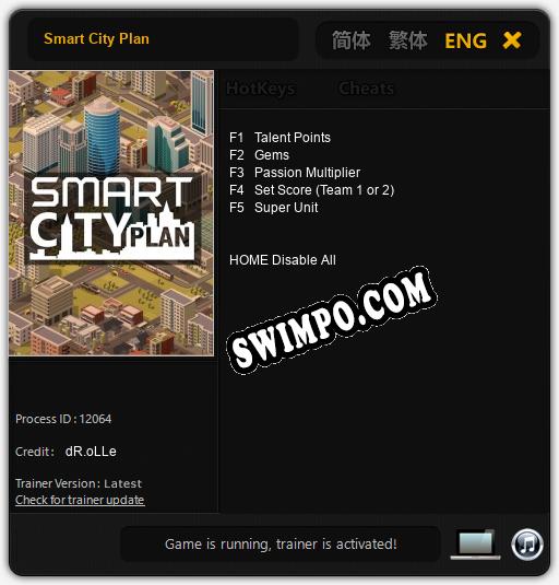 Smart City Plan: Трейнер +5 [v1.4]