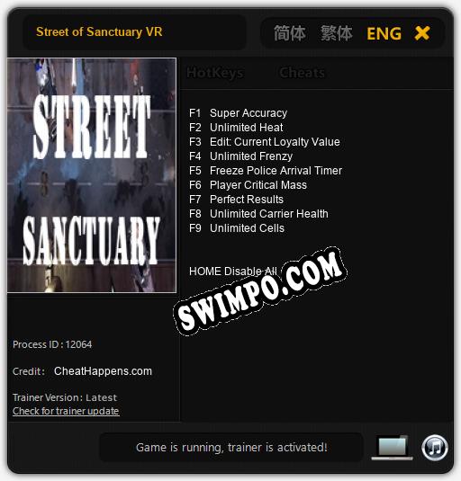 Street of Sanctuary VR: Читы, Трейнер +9 [CheatHappens.com]
