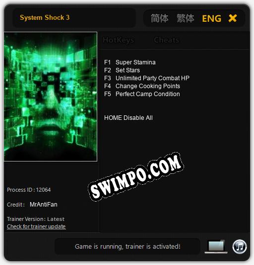 System Shock 3: Читы, Трейнер +5 [MrAntiFan]