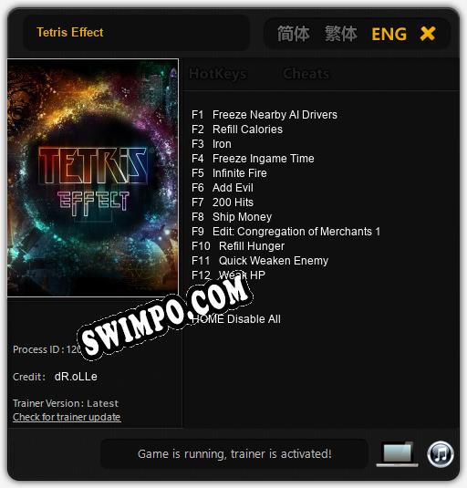 Tetris Effect: Читы, Трейнер +12 [dR.oLLe]