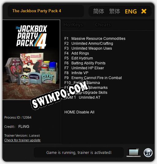 Трейнер для The Jackbox Party Pack 4 [v1.0.4]