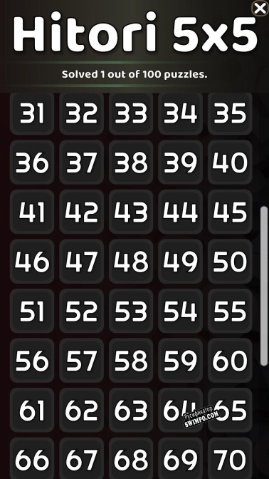 Русификатор для Hitori logic puzzle numbers game