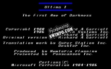 Русификатор для Ultima I The First Age of Darkness