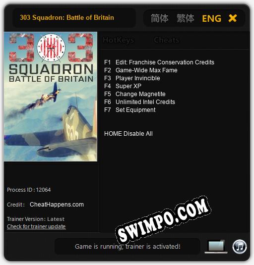 303 Squadron: Battle of Britain: Читы, Трейнер +7 [CheatHappens.com]