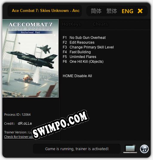 Ace Combat 7: Skies Unknown - Anchorhead Raid: Трейнер +6 [v1.8]