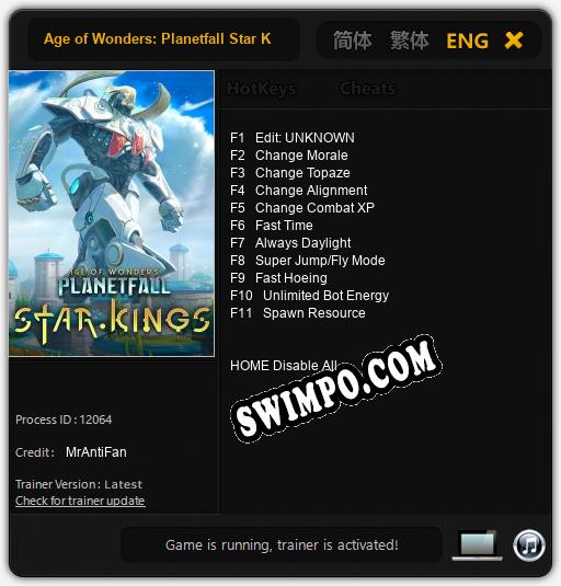 Age of Wonders: Planetfall Star Kings: Читы, Трейнер +11 [MrAntiFan]