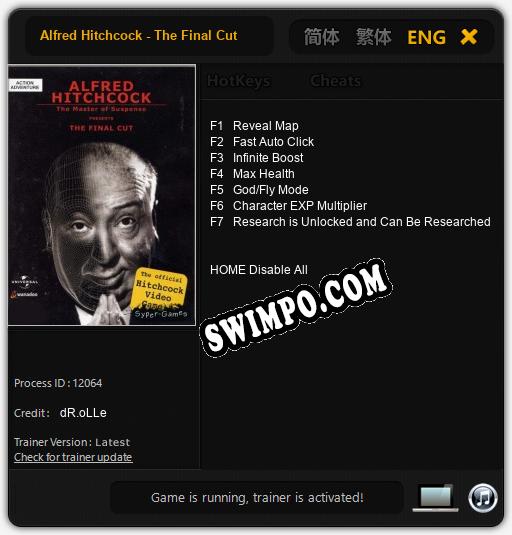 Alfred Hitchcock - The Final Cut: ТРЕЙНЕР И ЧИТЫ (V1.0.93)