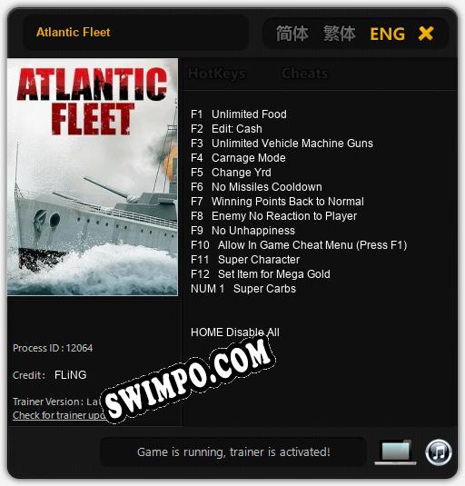 Atlantic Fleet: ТРЕЙНЕР И ЧИТЫ (V1.0.43)