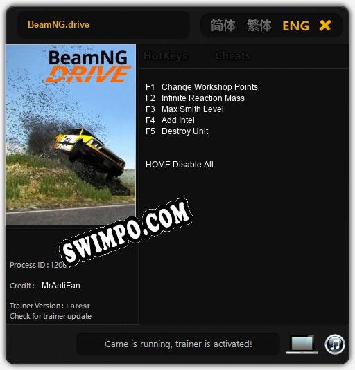 BeamNG.drive: Трейнер +5 [v1.5]