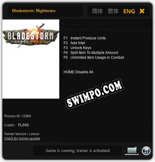 Bladestorm: Nightmare: Читы, Трейнер +5 [FLiNG]