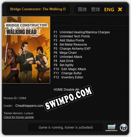 Bridge Constructor: The Walking Dead: Читы, Трейнер +12 [CheatHappens.com]