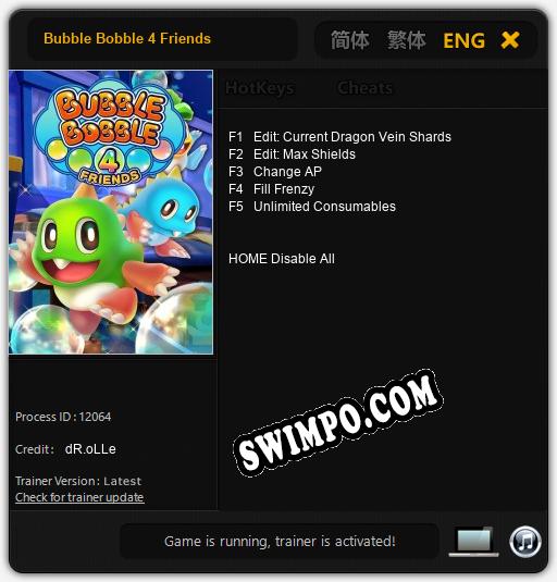 Bubble Bobble 4 Friends: Трейнер +5 [v1.6]