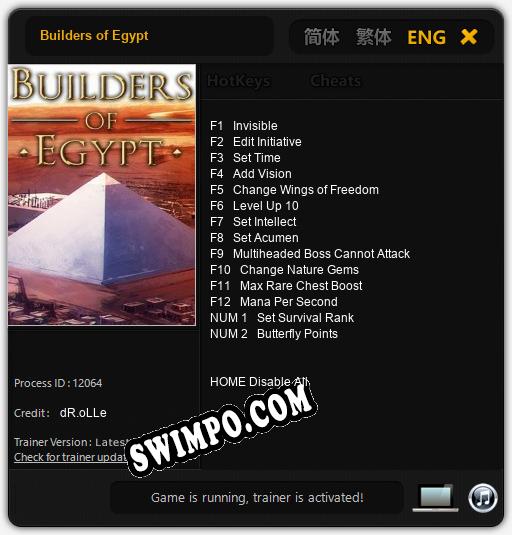Builders of Egypt: Читы, Трейнер +14 [dR.oLLe]