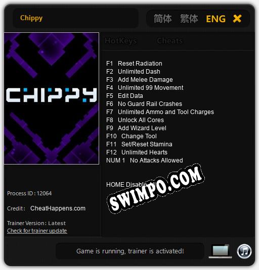 Chippy: Трейнер +13 [v1.4]