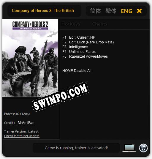 Company of Heroes 2: The British Forces: Трейнер +5 [v1.4]