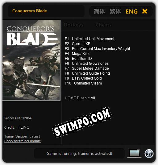 Conquerors Blade: Трейнер +10 [v1.5]