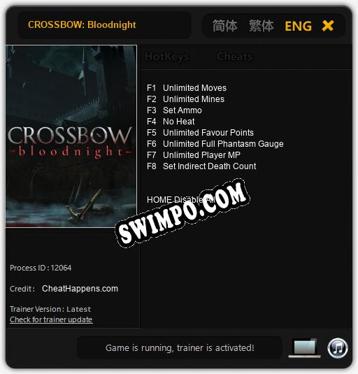 CROSSBOW: Bloodnight: Читы, Трейнер +8 [CheatHappens.com]