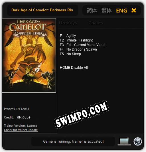 Dark Age of Camelot: Darkness Rising: Трейнер +5 [v1.8]