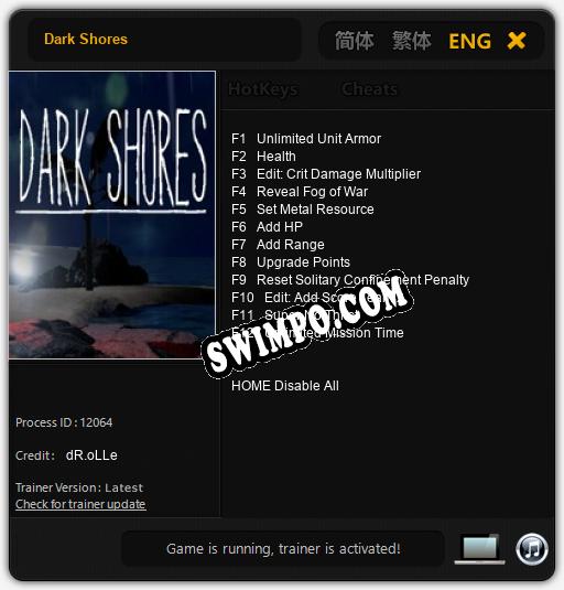 Dark Shores: Трейнер +12 [v1.3]