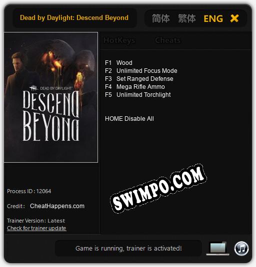 Трейнер для Dead by Daylight: Descend Beyond [v1.0.6]