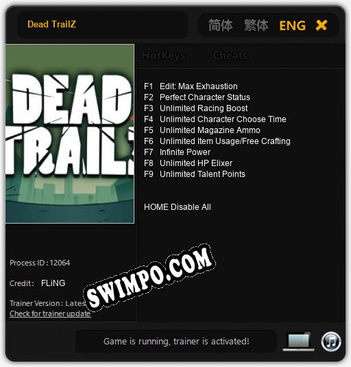 Трейнер для Dead TrailZ [v1.0.1]