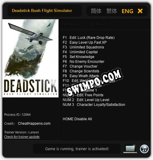 Deadstick Bush Flight Simulator: Читы, Трейнер +15 [CheatHappens.com]
