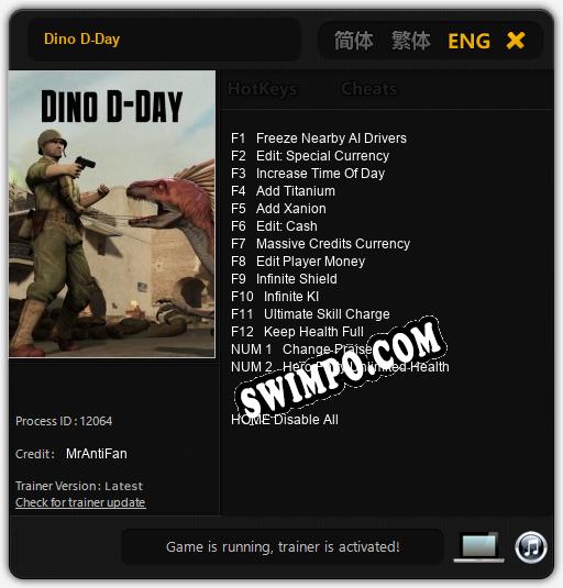 Dino D-Day: Читы, Трейнер +14 [MrAntiFan]