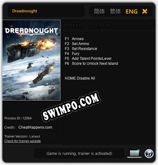 Трейнер для Dreadnought [v1.0.2]