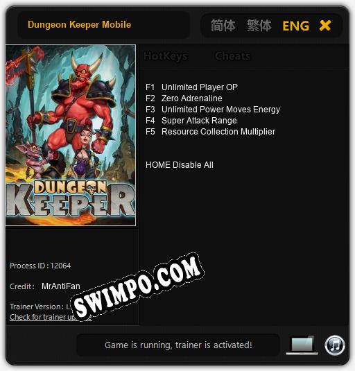 Dungeon Keeper Mobile: Читы, Трейнер +5 [MrAntiFan]