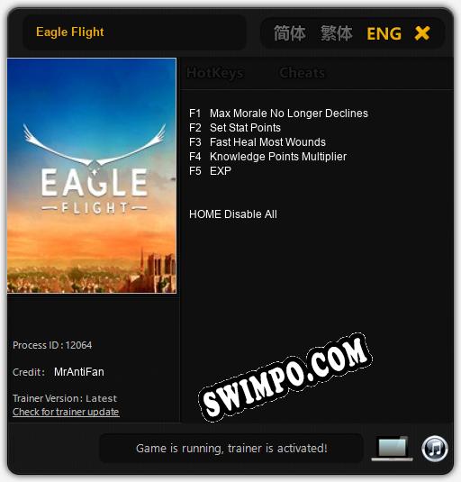 Eagle Flight: Трейнер +5 [v1.4]