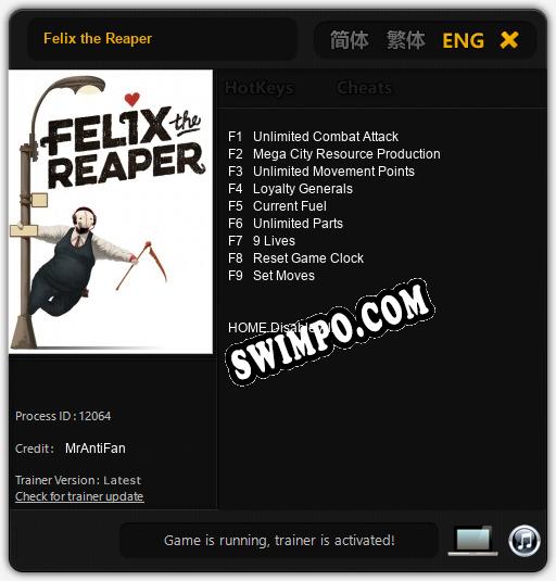 Felix the Reaper: ТРЕЙНЕР И ЧИТЫ (V1.0.96)
