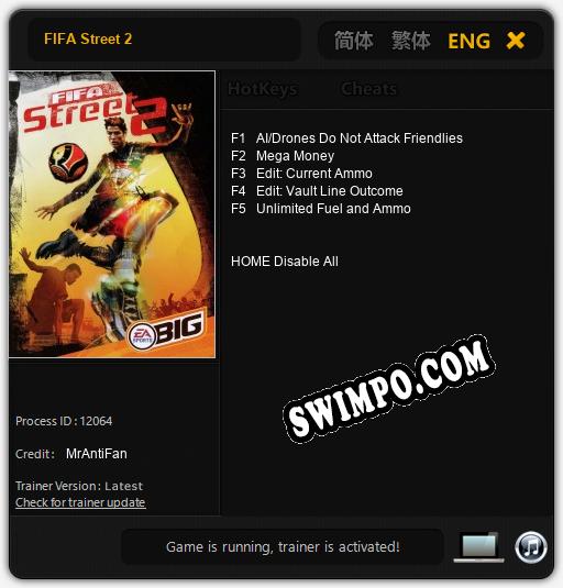 FIFA Street 2: Трейнер +5 [v1.8]