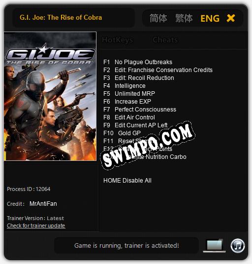G.I. Joe: The Rise of Cobra: Читы, Трейнер +13 [MrAntiFan]