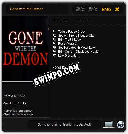 Gone with the Demon: Трейнер +7 [v1.7]