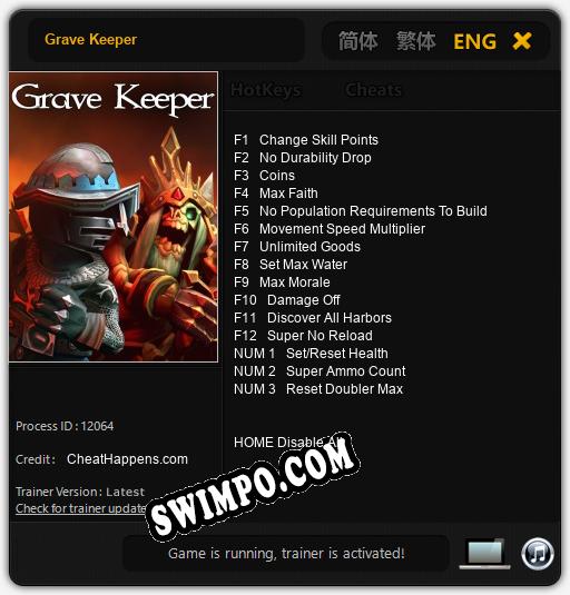 Grave Keeper: ТРЕЙНЕР И ЧИТЫ (V1.0.55)