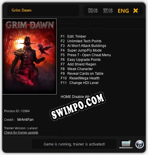 Grim Dawn: Трейнер +11 [v1.5]
