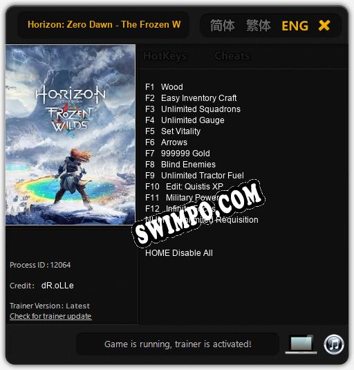 Horizon: Zero Dawn - The Frozen Wilds: Трейнер +13 [v1.4]