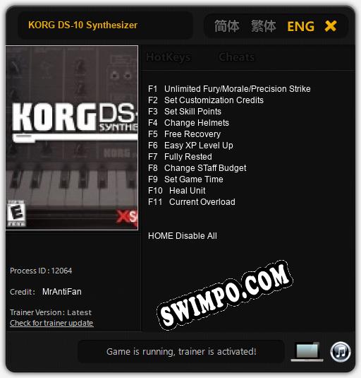 KORG DS-10 Synthesizer: Читы, Трейнер +11 [MrAntiFan]