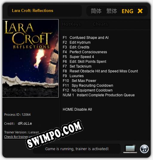 Lara Croft: Reflections: ТРЕЙНЕР И ЧИТЫ (V1.0.2)